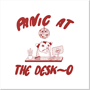 Panic at the Desk-o Opossum Shirt, Weird Opossum Meme Posters and Art